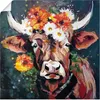 ARTland Poster Stier mit Kranz Größe: 40x40 cm Produktbild-Vorschau 1