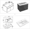 Waschtisch mit Unterschrank 60cm BERGEN Badmöbel Set Produktbild-Vorschau 5