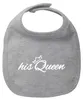 Huuraa Baby Lätzchen his Queen Krone Heather Grey Produktbild-Vorschau 1