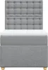 vidaXL Boxspringbett mit Matratze Hellgrau 80x200 cm Stoff Produktbild-Vorschau 4