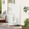 vidaXL Brise-vue 100 x 50 x 180 cm en acier blanc Voir les images du produit 3
