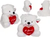 Teddybar mit Herz - weis - Plusch - 22 cm - Valentinstag Produktbild-Vorschau 3