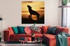 MuchoWow® Poster Wolf - Sonne - Scherenschnitt 100x100 cm - Produktbild-Vorschau 2