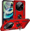A red phone case with a ring holder is shown from multiple angles. Produktbild-Vorschau