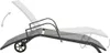 A chaise lounge chair shown from the side, with arrows indicating adjustability. Produktbild-Vorschau