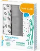 The image shows the packaging of BabyOno bamboo baby diapers, with three rolled diapers visible inside. Produktbild-Vorschau