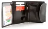 Schwarz kleine Damen Lederbrieftasche, Damen Leder Produktbild-Vorschau 2