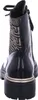 The back view of a black boot with a patterned shaft. Voir les images du produit