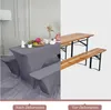 Elastische Biertischhussen Hellgrau 3er-Set 220x50x70cm Produktbild-Vorschau 4