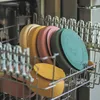 A dishwasher rack filled with colorful silicone plates. Náhľad obrázku produktu