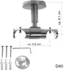 Innenlauf Gardinenstange Edelstahl Look, Durchmesser 20mm, Produktbild-Vorschau 2