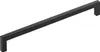 A long, black, modern cabinet handle shown diagonally against a white background. Produktbild-Vorschau