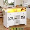 STILVORA Küchenwagen Mit App LED & Klapptisch, Kücheninsel Produktbild-Vorschau 3