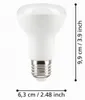 E27 LED R63 Opale Bianco caldo 3000K 3W Anteprima dell’immagine prodotto 3
