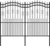 vidaXL Gartenzaun KAMPEN mit Speerspitze Schwarz 240 x 175 Produktbild-Vorschau 1