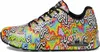 A side view of a single shoe with a colorful, psychedelic pattern. Anteprima dell’immagine prodotto
