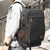 Herren Canvas 17.3 Zoll Laptop Rucksack 35L Schulrucksack Produktbild-Vorschau 2