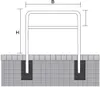 Bügel aus Stahlrohr Ø 48 mm, Gesamthöhe 1400 mm, mit Produktbild-Vorschau 3
