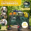 TRESKO® Bollerwagen faltbar 300L mit Bremse Grün | Produktbild-Vorschau 3