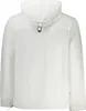 The back view of a white hooded jacket. Náhled obrázku produktu