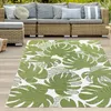 Tappeto esotico per esterni con foglie tropicali in verde Anteprima dell’immagine prodotto 1