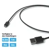 Micro USB Kabel - Unicolor - Black - 2m Produktbild-Vorschau 2