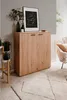 Schuhschrank Satine - 100x34x110cm - 2 Türen - Eiche Produktbild-Vorschau 2