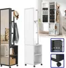 LZQ skříňka na šperky 5 v 1 se zrcadlem po celé délce, LED Náhled obrázku produktu 1