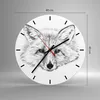 Wanduhr - Rund - Glasuhr - Wolf Kinder Skizze illustriert - Produktbild-Vorschau 3