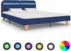 Bettgestell mit LED Blau Stoff 180x200 cm Produktbild-Vorschau 1