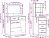 vidaXL Coiffeuse avec étagère brun 78,5 x 41 x 135 cm Bois Voir les images du produit 7