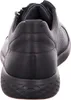 The back view of a black leather shoe. Produktbild-Vorschau
