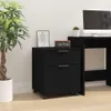 A black mobile filing cabinet with two drawers is shown in a home office setting. Voir les images du produit