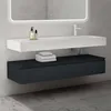 doporro Mobile Bagno Sospeso 150cm Antracite Opaco con Anteprima dell’immagine prodotto 3