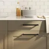 vidaXL Maniglie per mobili, 10 pezzi, nero, 192 mm, acciaio Anteprima dell’immagine prodotto 2