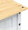 A close-up view of the corner of a wooden table with white paneling underneath. Náhľad obrázku produktu
