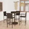 5-tlg. Gartenbar-Set Poly Rattan Braun , Gartenmöbel-Sets Produktbild-Vorschau 1