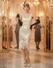 20's Charleston Kleid Deluxe Weiß S-M Produktbild-Vorschau 4