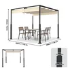 UISEBRT Pergola 3x3m avec toit coulissant - Pavillon de Voir les images du produit 2