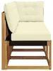 vidaXL Outdoor Mittel- und Ecksofa mit Kissen 3 Stück Natur Produktbild-Vorschau 6