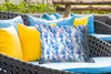 MuchoWow® Outdoor Kissen - Blumen - Blüte - Blau - Collage Produktbild-Vorschau 4