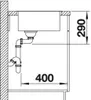 BLANCO Andano 500-IF, Lavabo de encimera, Rectangular, Vista previa de la imagen del producto 16