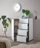 Kommode >Sean< in Weiß, - 90x99x40 cm ( BxHxT) Produktbild-Vorschau 4