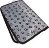 A pet heating pad with a paw print pattern is shown on a white background. Produktbild-Vorschau