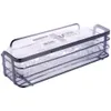 A black metal shower caddy with clear plastic packaging, containing items that appear to be bottles. Náhled obrázku produktu