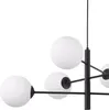 Lampada a sospensione Vicenza nera a 6 luci con paralumi Anteprima dell’immagine prodotto 5
