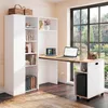 Merax Klappbarer Schreibtisch mit Regal, 2-in-1 Bücherregal Produktbild-Vorschau 3
