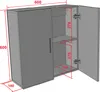 VCM Holz Wandschrank | Badschrank | Maße: H. 60 x B. 60 x Produktbild-Vorschau 4