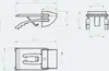Technical drawing with dimensions of a solar panel snow guard clip. Produktbild-Vorschau