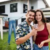 Stendibiancheria a ventaglio Relaxdays, 15 m di corda, per Anteprima dell’immagine prodotto 5